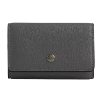 COACH Smooth Leather Key Pouch Mini Men's Dark Gray