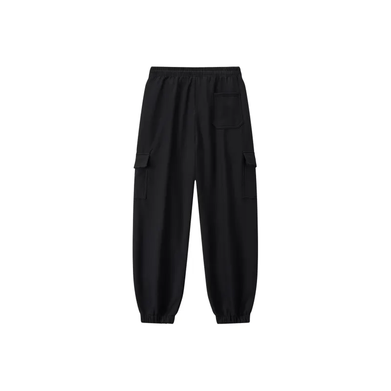 Small Columns Under The Sea Cargo Pants Unisex Black-1