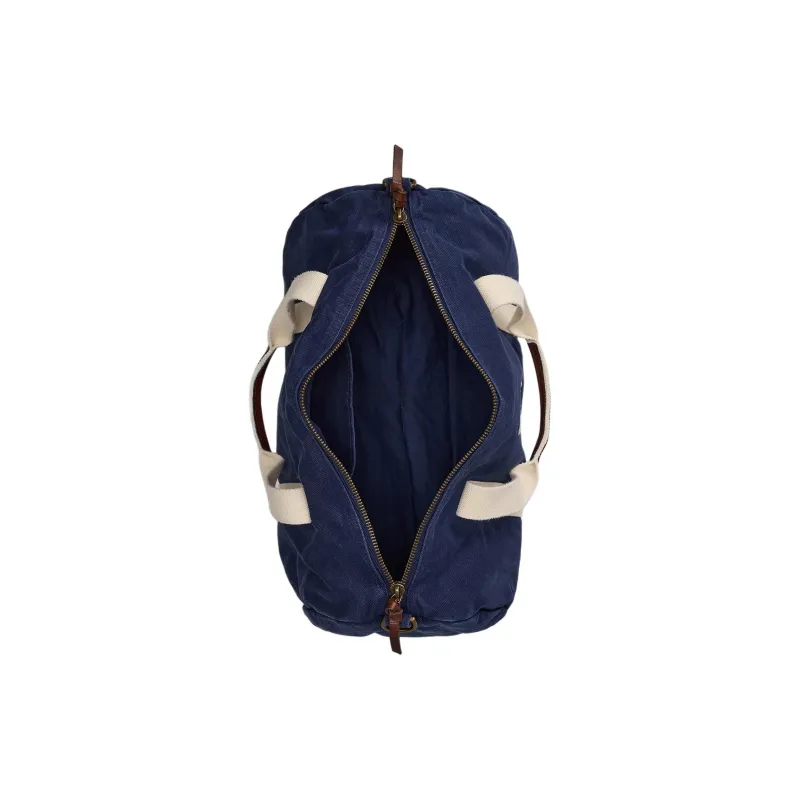 Polo Ralph Lauren Cotton One Shoulder Crossbody Portable Travel Bag Men's Dark Blue-3
