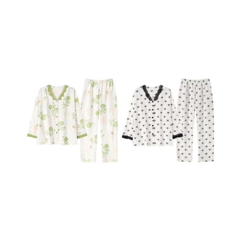 Herbal Primer Pajama Set Women's Combo Set-42