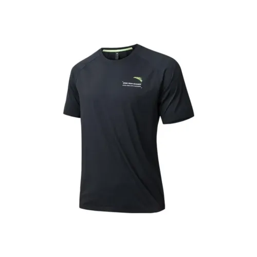 Anta Running Collection Raglan Sleeve T Shirt Men's Basic Black