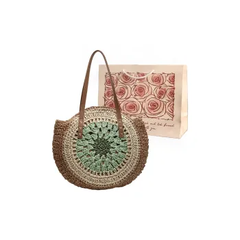 VERADONNA Straw Woven Shoulder Bag Women's Multicolor