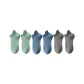 MYT-199 Breathable Ankle Socks 6 Pack (2 Light Green/2 Haze Blue/2 Dark Gray)