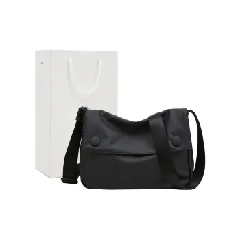 Old Man's Head Fabric Messenger Bag Shoulder Bag Men's Black