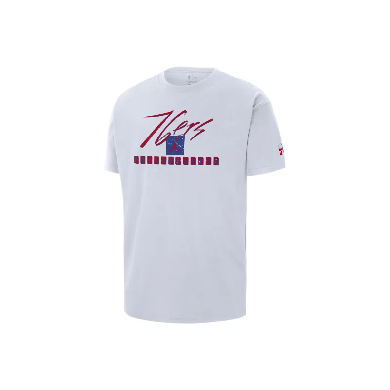 JORDAN Philadelphia 76ers Courtside Statement Edition Men's JORDAN Nba Max90 T Shirt-0