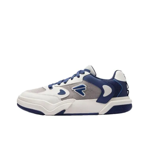 FILA Fusion Non slip Lightweight Low Top Skateboard Shoes Men's White Blue