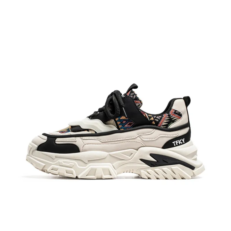 TFKY Anti Slip And Wear Resistant Height Increasing Low Top Casual Shoes Men's-4