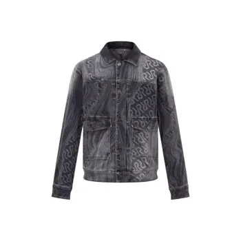 RARE Denim Jackets Men Gray