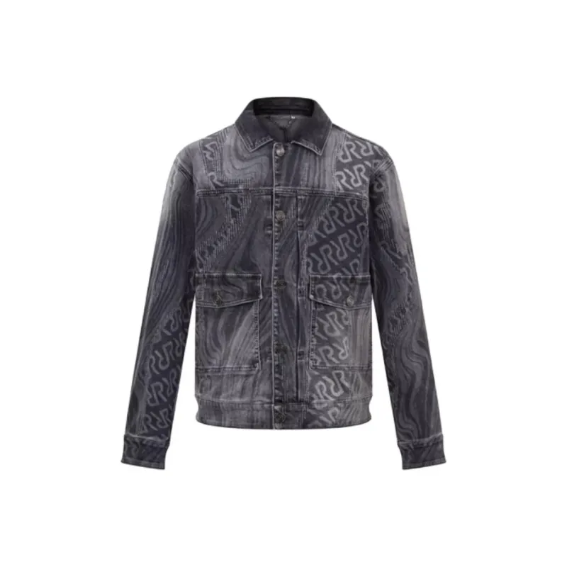 RARE Denim Jackets Men Gray-0