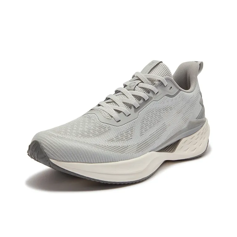 361° Abrasion Resistant Breathable Slip Resistant Low Top Casual Running Shoes Men's Recycling Gray-1