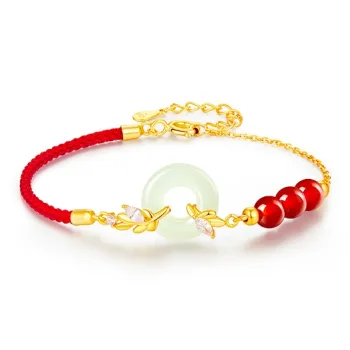 ZSY Hetian Jade Bracelets Pale Greenish White Jade Women's