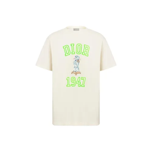 DIOR Relaxed Fit Bobby T womens T womens Men's Ivory White