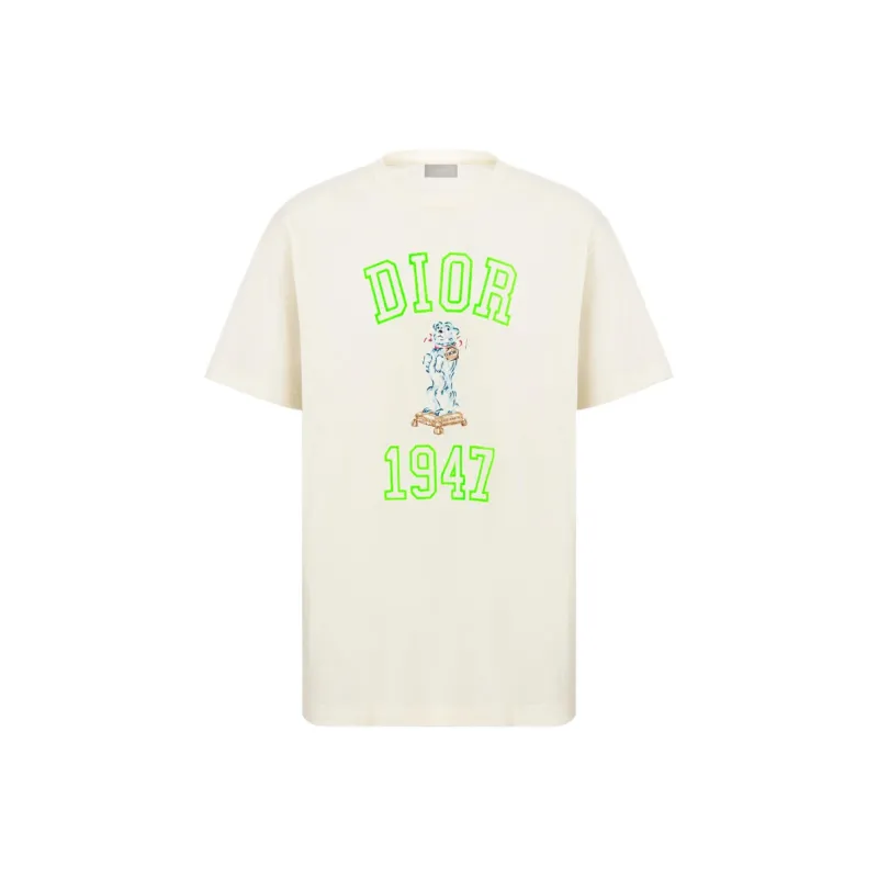 DIOR Relaxed Fit Bobby T Shirt T Shirt Men's Ivory White-0