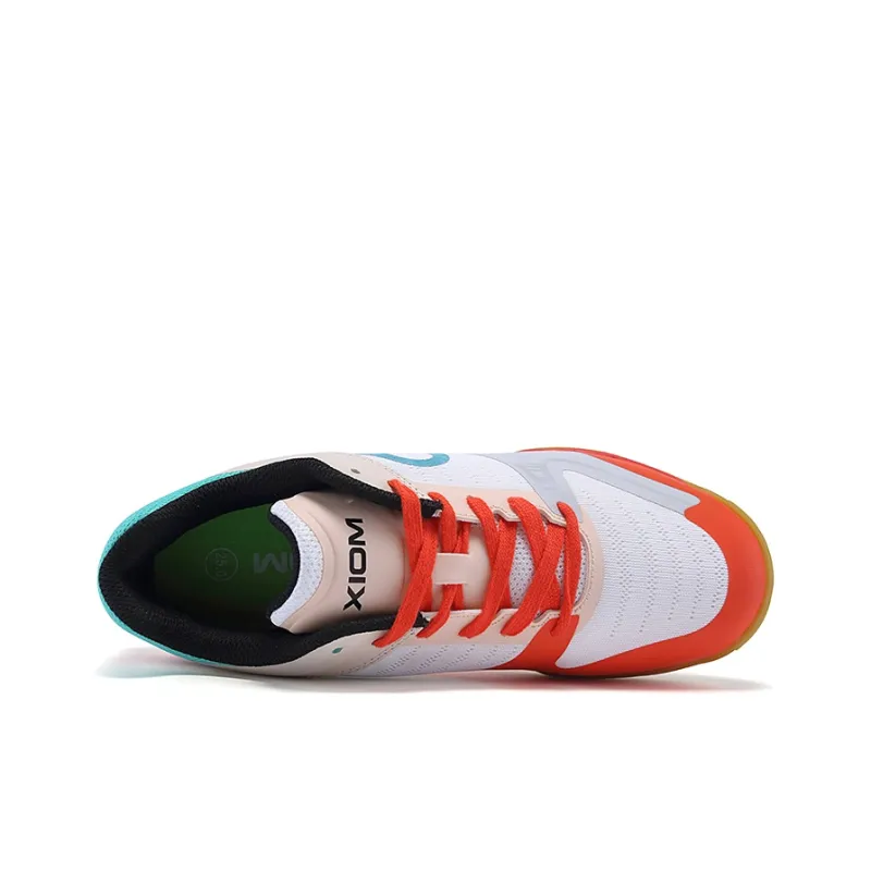 Lin Feng Shock Absorbers With Slip Resistant And Abrasion Resistant Properties Low Top Tennis Shoes Unisex White Orange-3