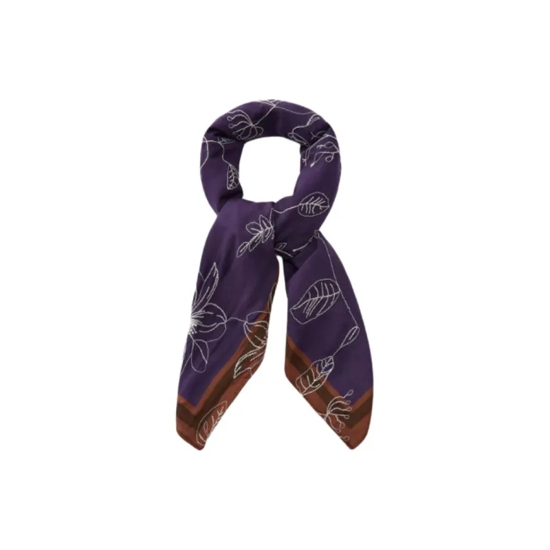 ZARA Viscose Knit Scarves Women's Purple-1