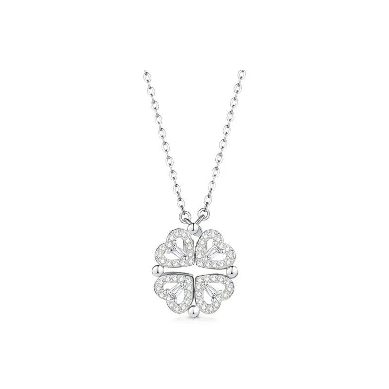 Di Su Xing 925 Sterling Silver Zircon Necklaces Women's-0