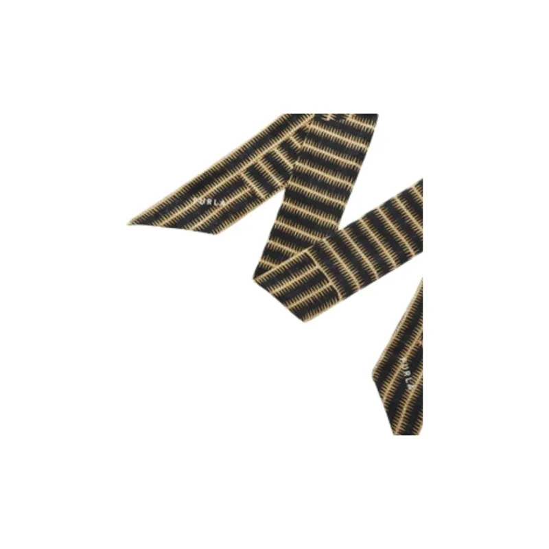 Furla Mulberry Silk Scarves Women's Black-2