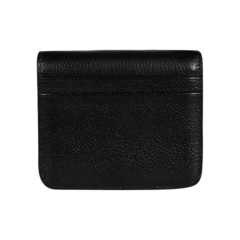 Balenciaga Leather Clutch Coin Purse Regular Women's Black-1