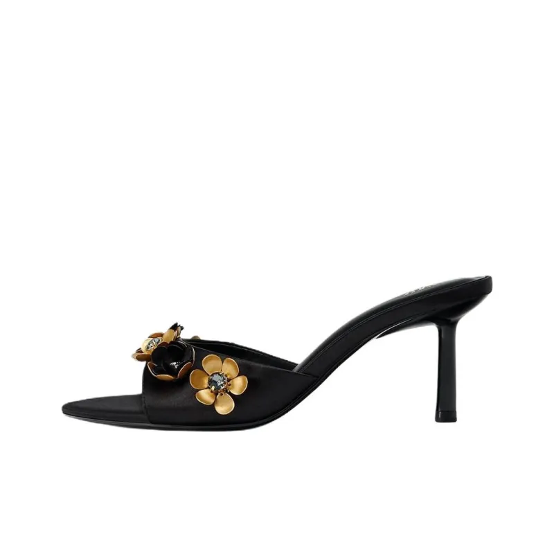 ZARA Abrasion Resistant Slide Slippers Women's Black-0