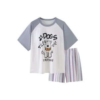 XIAFENYAN Pajama Set Women's Gray Blue