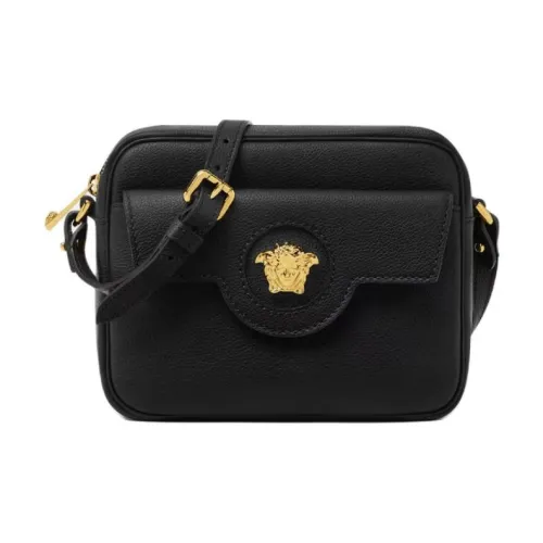 FANSIZHE La Medusa Calfskin Messenger Bag, Crossbody Bag, Shoulder Bag Women's Black