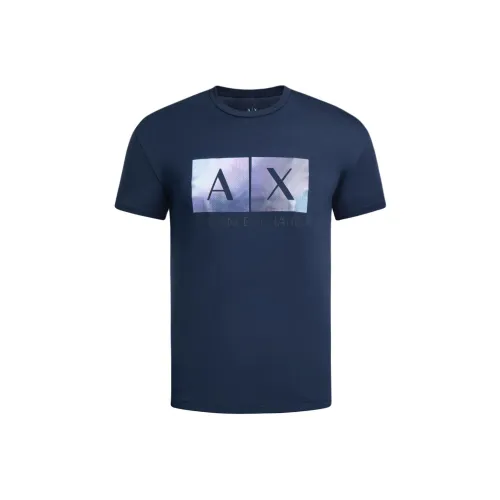 ARMANI EXCHANGEAE SS24 T Shirt Men's Navy Blue