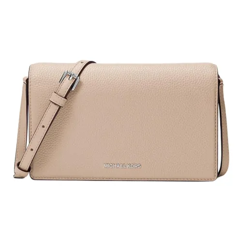 MICHAEL KORS Jet Set Litchi Grain Leather Shoulder Bag Medium Size Women's Light Sand