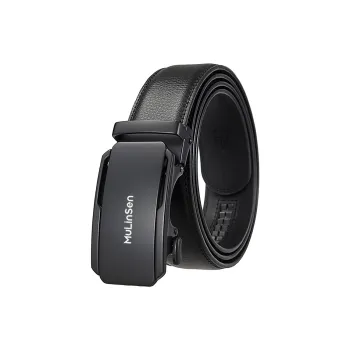 Mulinsen Cow Leather Belts Men's Width 3.5CM