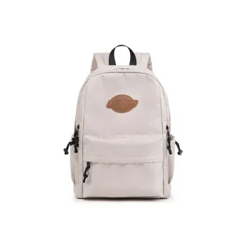 Dickies Polyester Backpack Large Size Unisex Light Khaki Gray/Classic Black