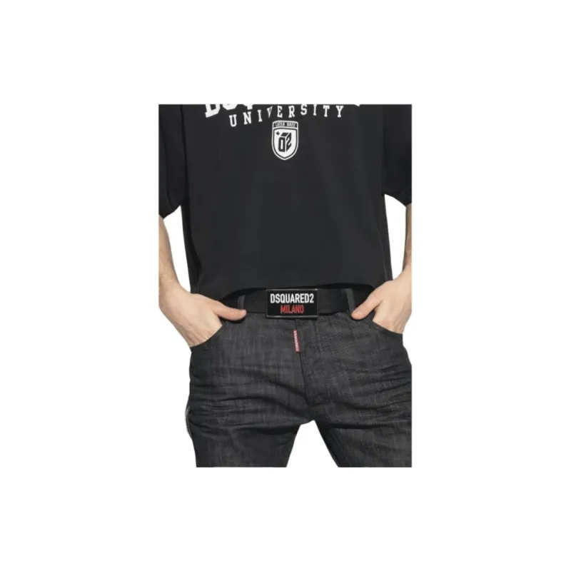 DSQUARED 2 Logo Plaque Buckle Belt-5