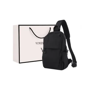 VINEY Oxford Sling Bag Shoulder Bag Crossbody Bag Medium Size Unisex Black