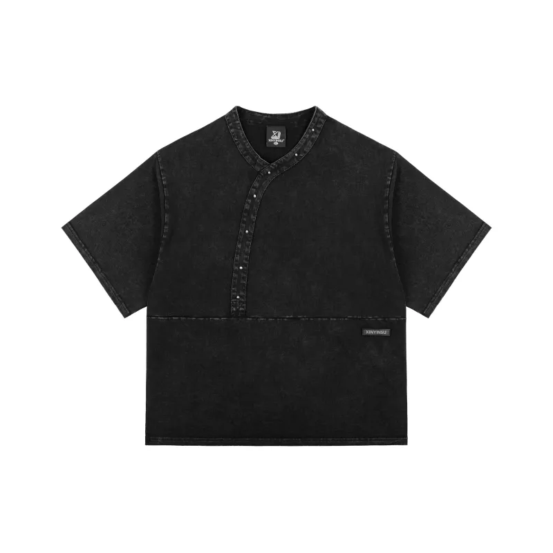 XINYINSU 24SS T Shirt Unisex Black-0