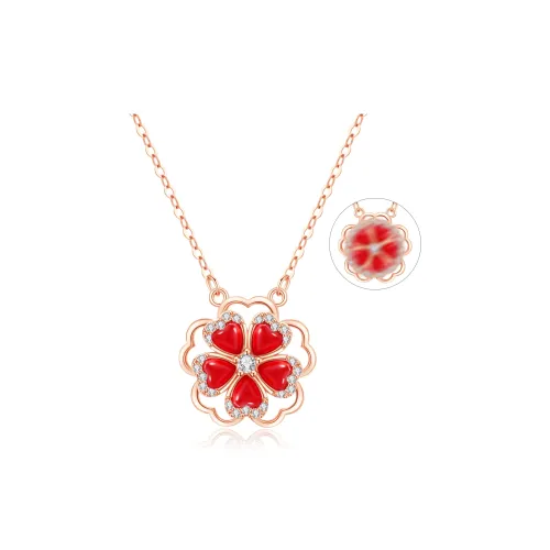 Lao Feng Xiang S925 Silver Necklaces Women's