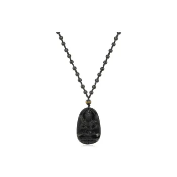 HOLLY RYAN Obsidian New Chinese Style Eight Guardian Gods Necklace Unisex