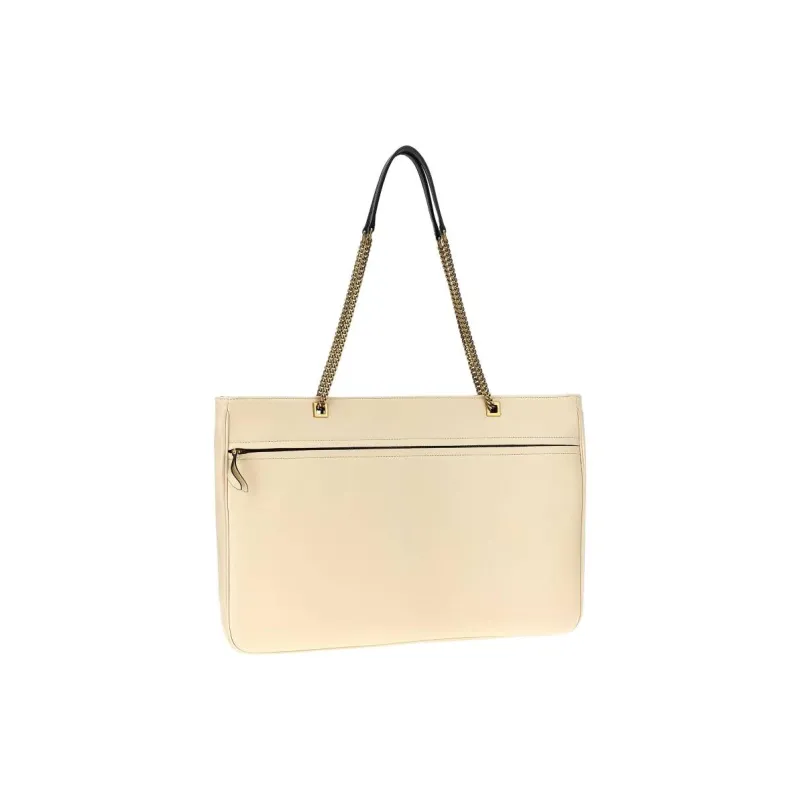 Valentino GARAVANI Sheepskin Tote Bag Shopping Bag Shoulder Bags Regular Women's White & Black-1