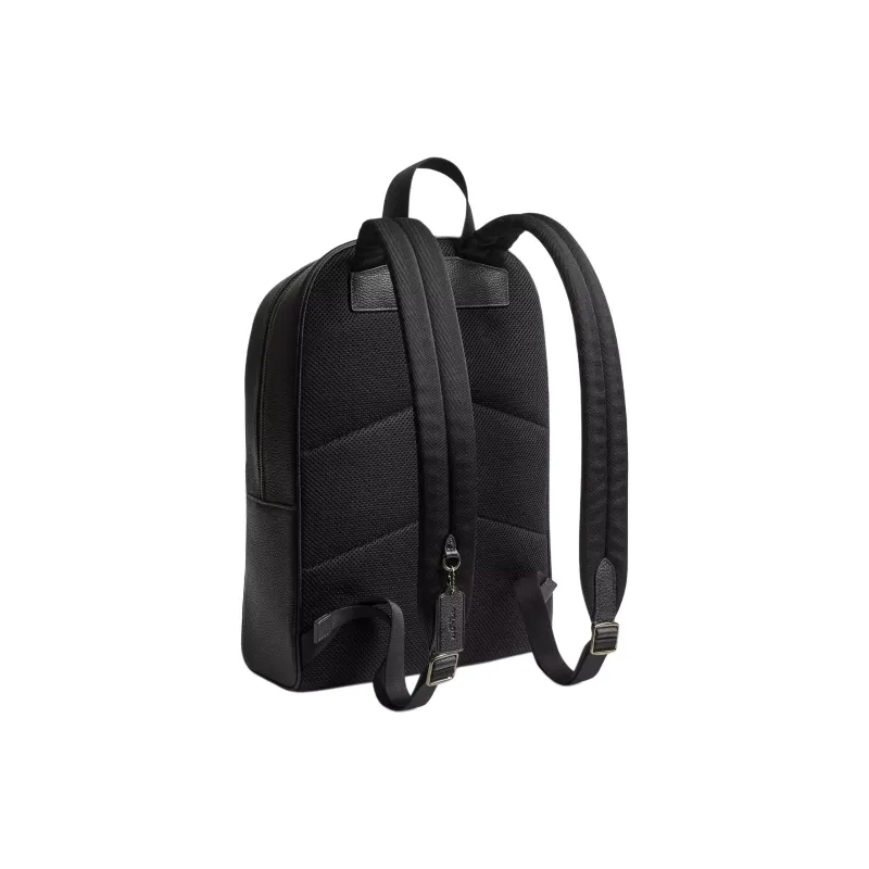 COACH Litchi Grain Leather Backpack Tubas Men's Black-1