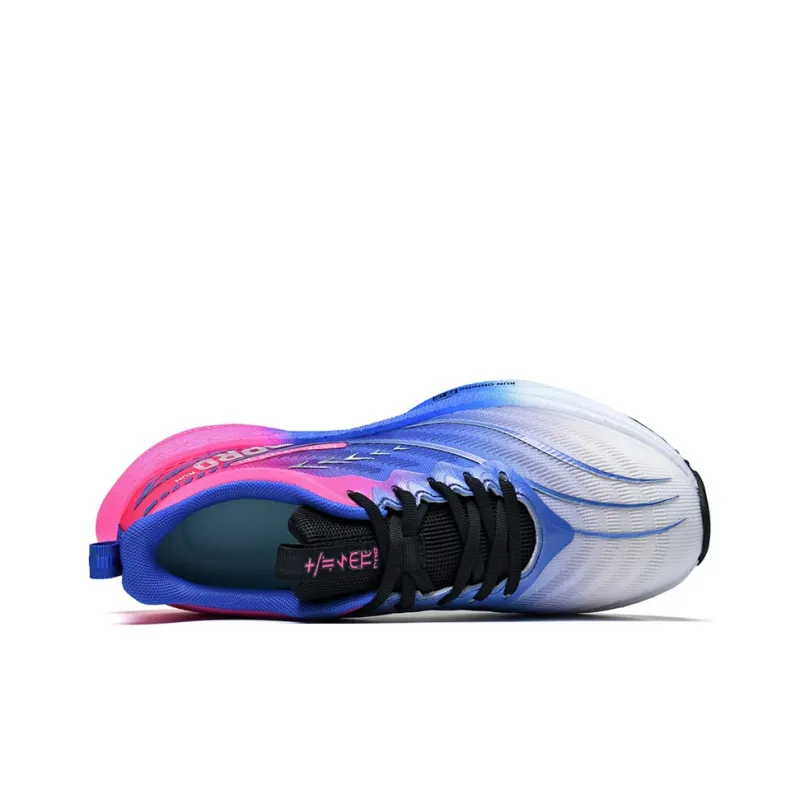 Kuding Cushioned Slip Resistant Abrasion Resistant Low Top Carbon Plate Running Shoes Unisex Electric Glow-3
