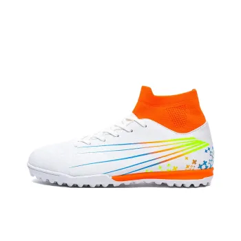 QIUTEXIONG FG Rubber Long Studs TF Rubber Broken Studs Slip Resistant Soccer Shoes Unisex