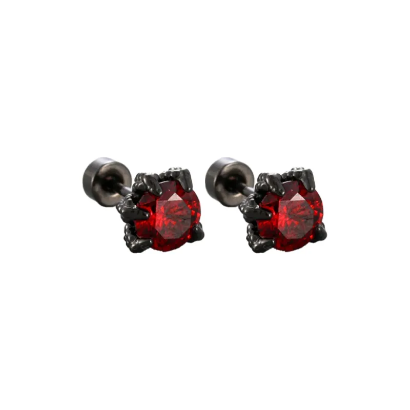 Alloy Zircon Dragon Claw Stud Earrings Unisex-15