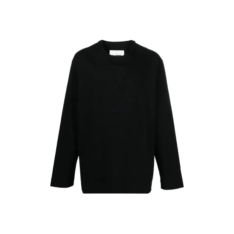 JIL SANDER Side slits Cotton T shirt-0