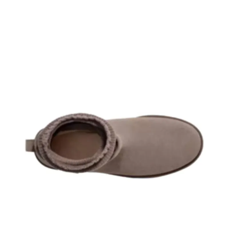 UGG Ultra Mini Sock'd Platform Thermal Short Snow Boots Unisex Gray-2