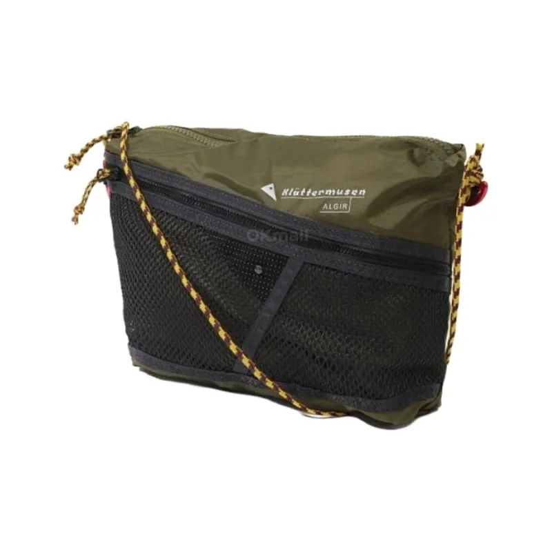 KLATTERMUSEN Nylon Crossbody Bag Shoulder Bag Large Size Unisex Olive-1