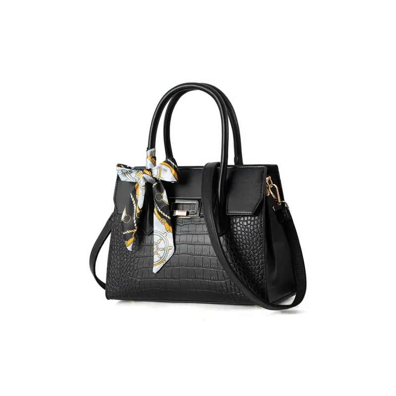 Vigno Synthetic Leather One Shoulder Crossbody Tote Bag Regular Women's Black-2