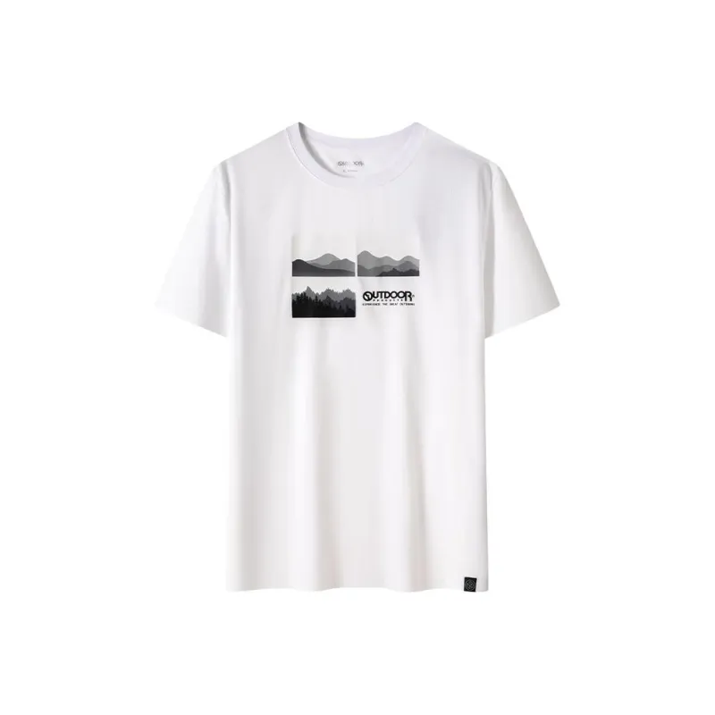 OUTDOOR PRODUCTS Drop Shoulder Sleeve T Shirt Men's Classic White-0