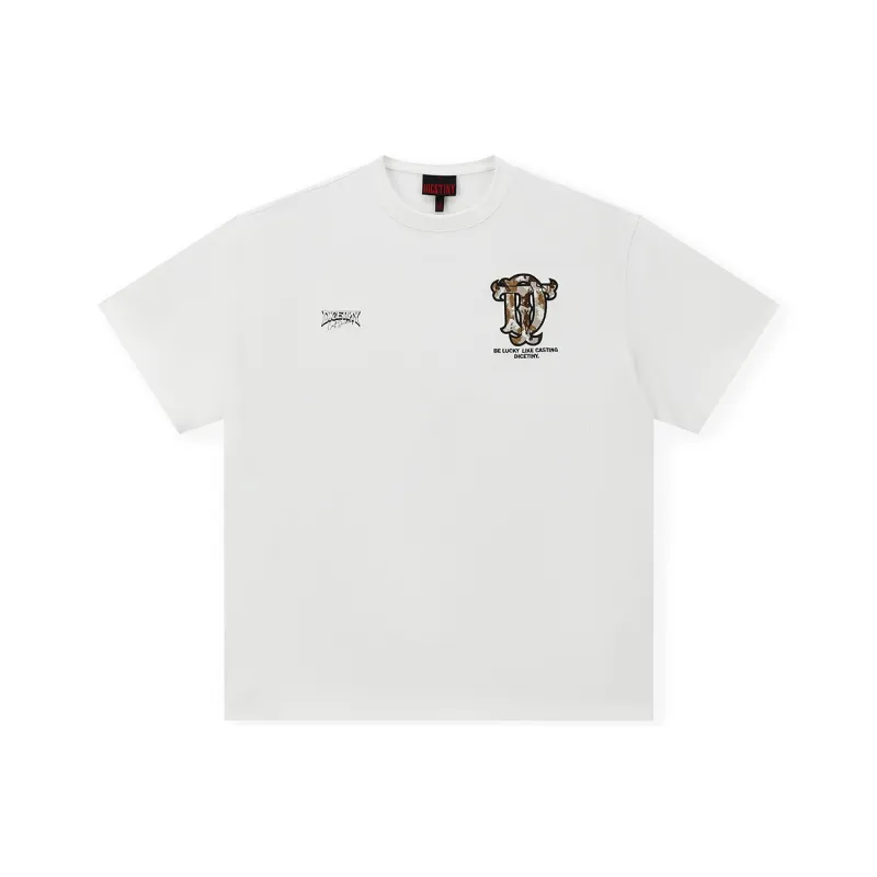 DICETINY T Shirts Unisex White-0