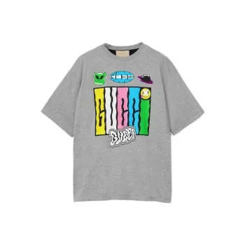 GUCCI T-Shirts Men Gray