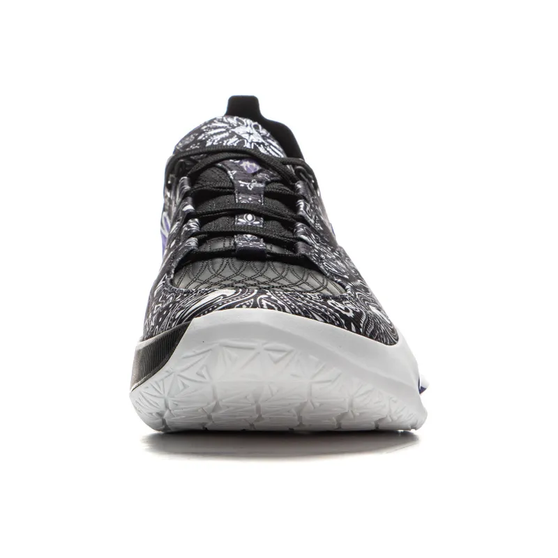 LiNing JB3 Anti Roll over Coverage Low Top Carbon Plate Basketball Shoes Men's Black White-4