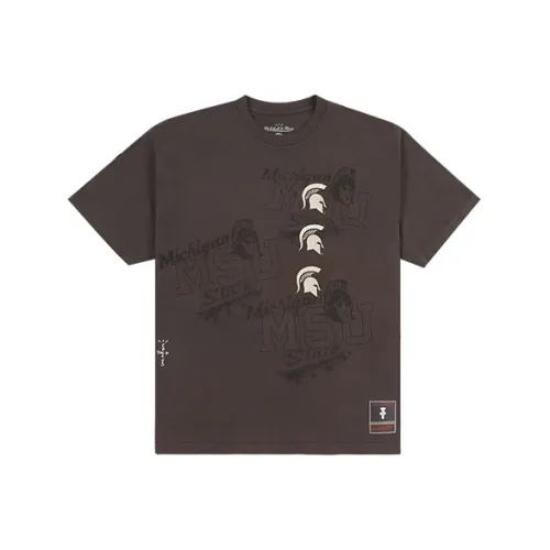 Travis Scott X Mitchell & Ness Michigan State Spartans Seal T Shirt