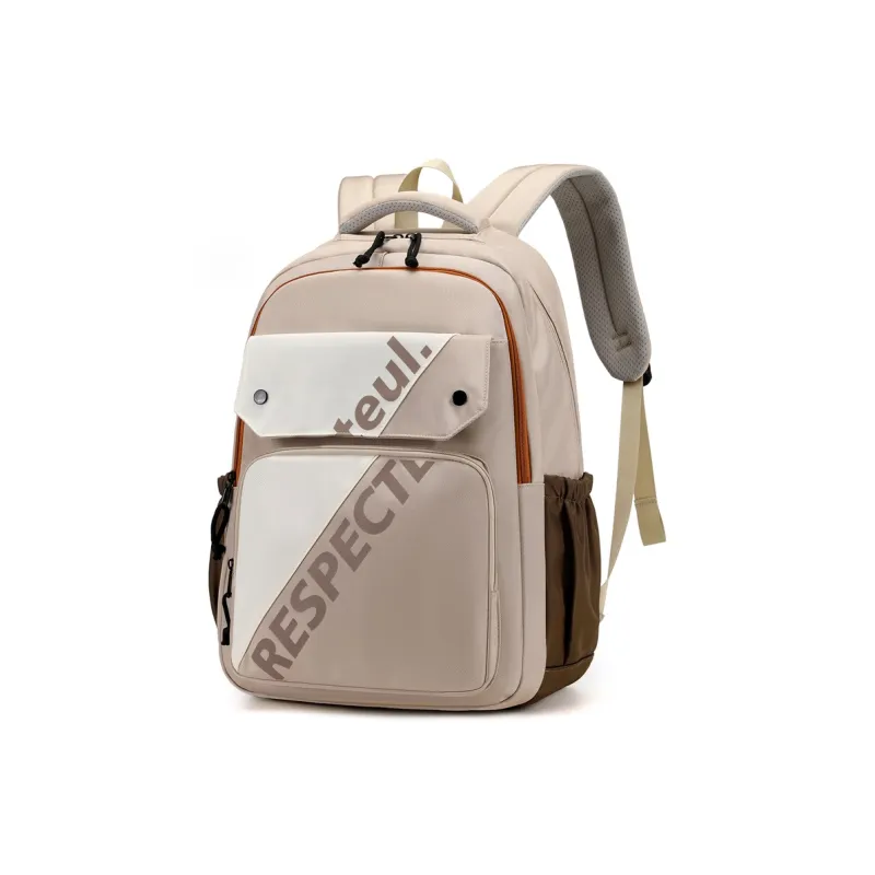 AUNG Nylon Fabric Backpack Regular Unisex Multicolor-2