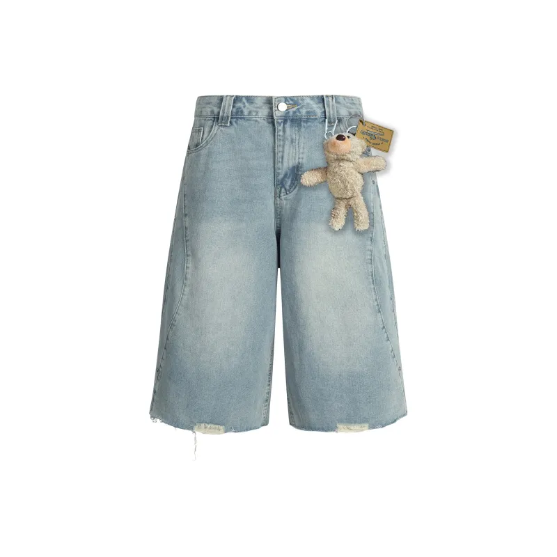 HOKLV Denim Shorts Unisex-1